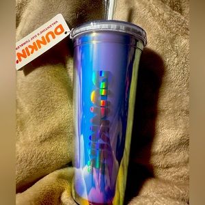Brand new 2024 Dunkin valentines tumbler iridescent